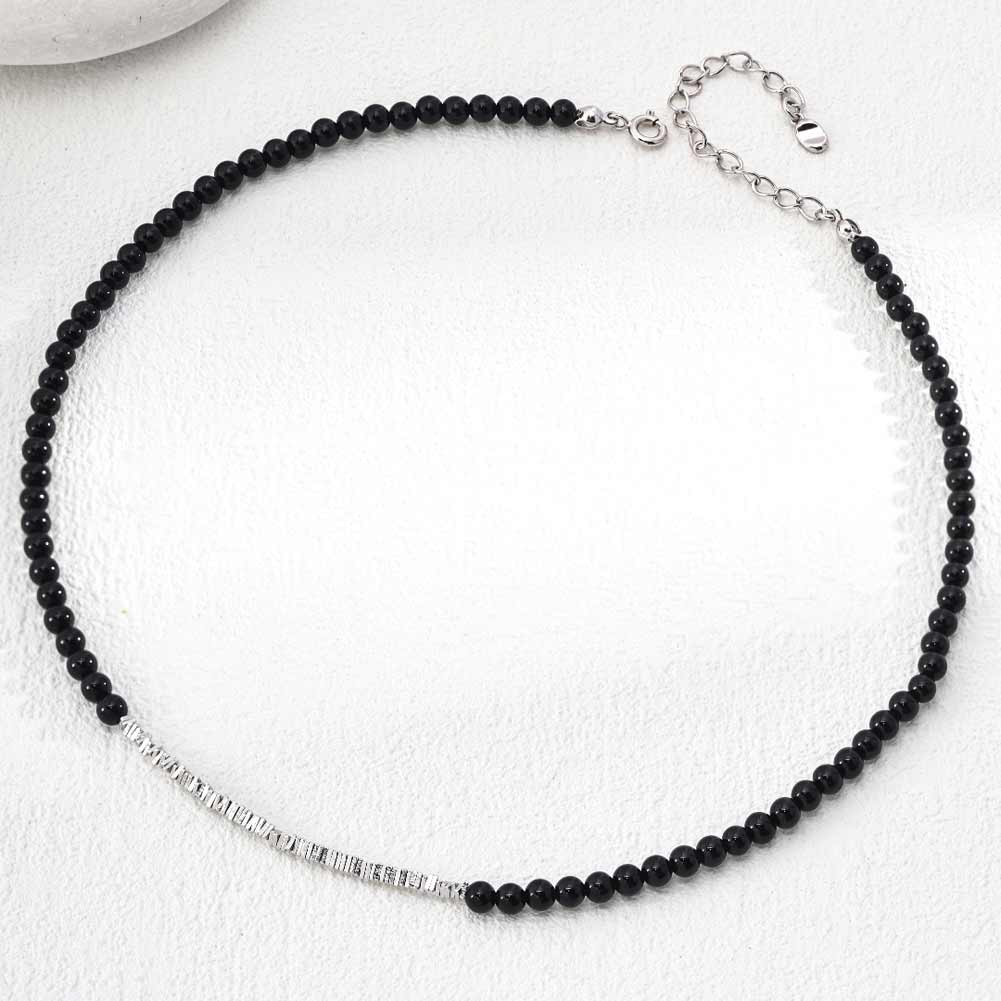 925 Sterling Silver Black Onyx Necklace